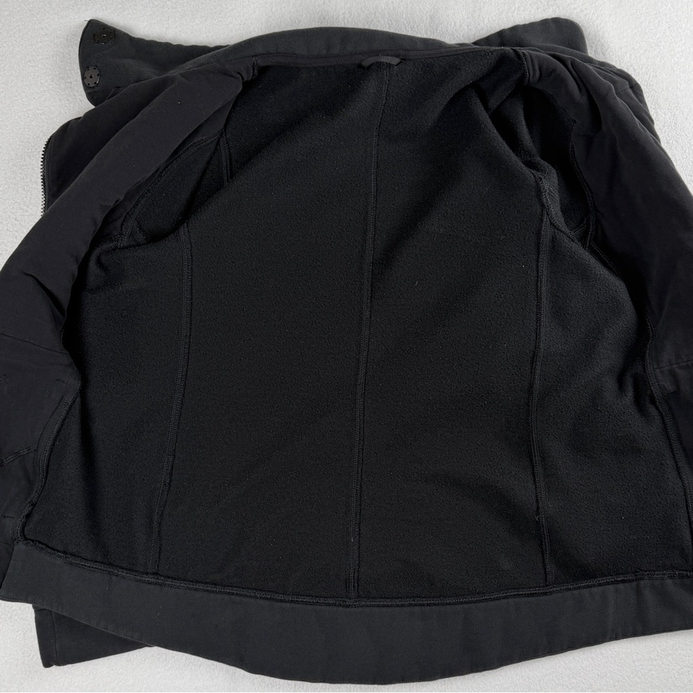 Lululemon Women's Fleece Be True Asymmetrical Mock Neck Jacket Black Sz 6 - Picture 11 of 11